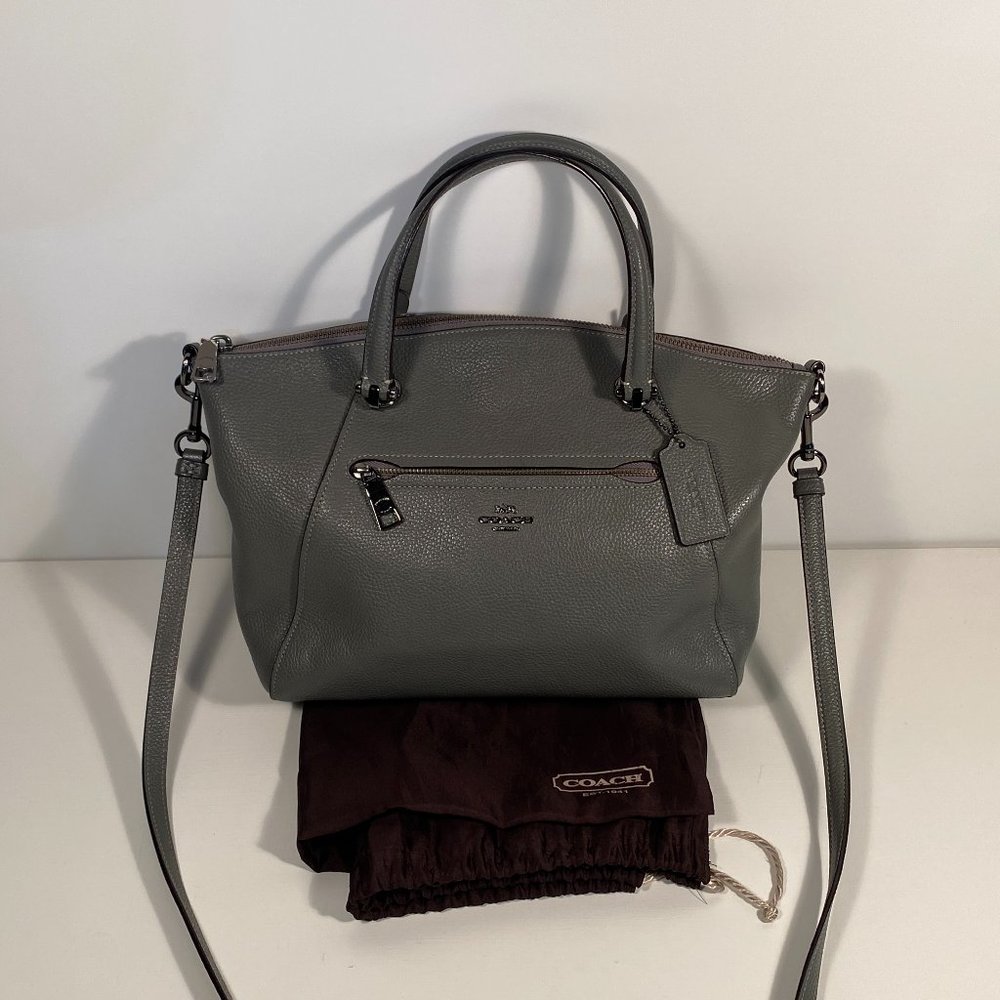 Coach Prairie Gray Leather Satchel Bag